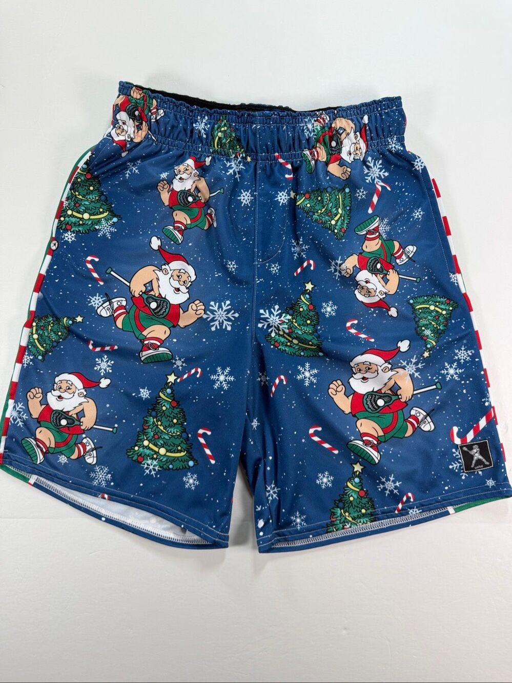 Lacrosse Unlimited Youth XL Christmas Santa Lacrosse Shorts Holiday Athletic EUC
